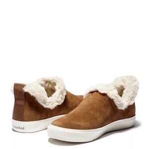 Timberland Women's Skyla Bay Warm Lined Slip-on Tan Suede Sneaker Faux Fur
Sz 9